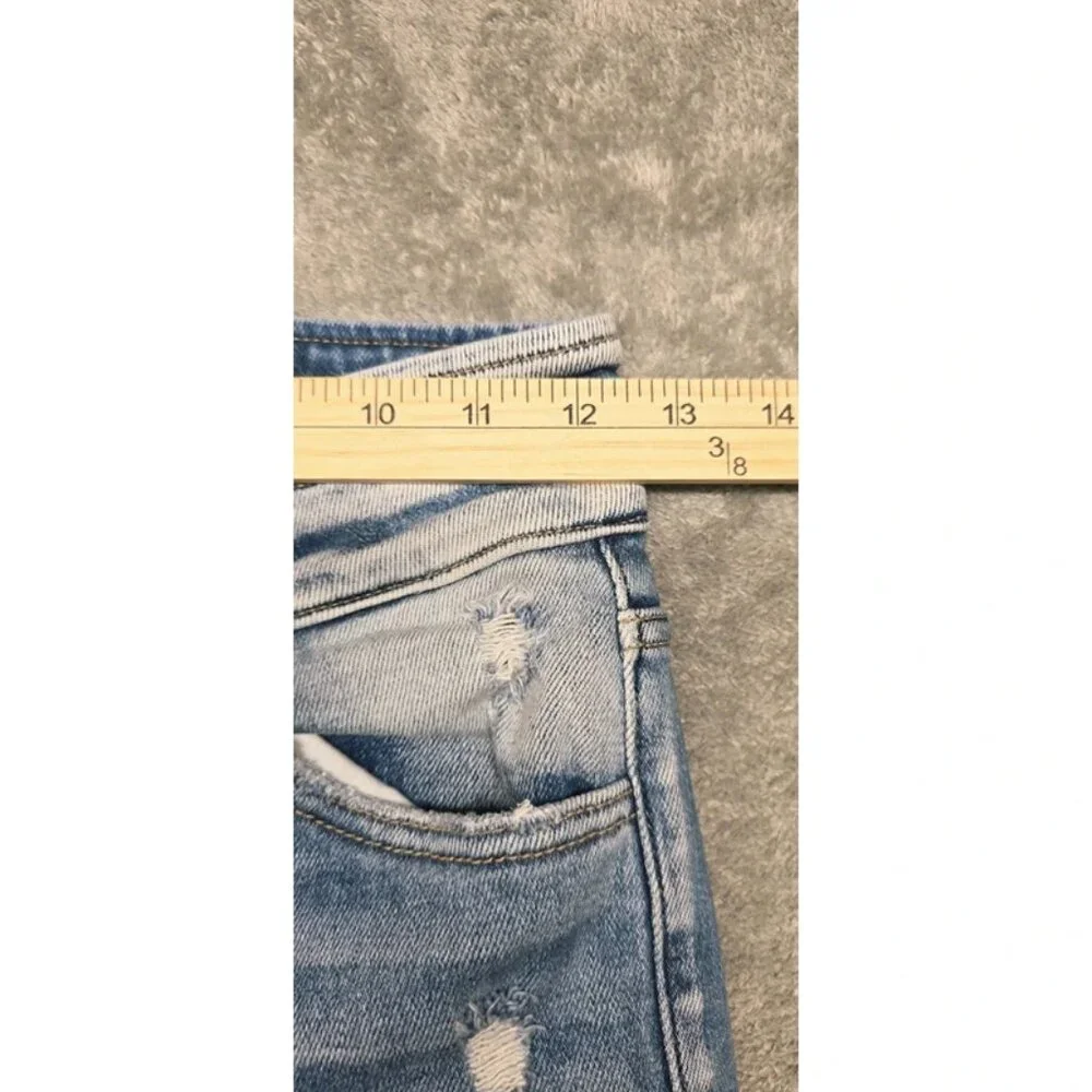Kancan Denim 5 Pocket Skinny Jeans Womens 24 Blue Mid Rise Distressed Light Wash